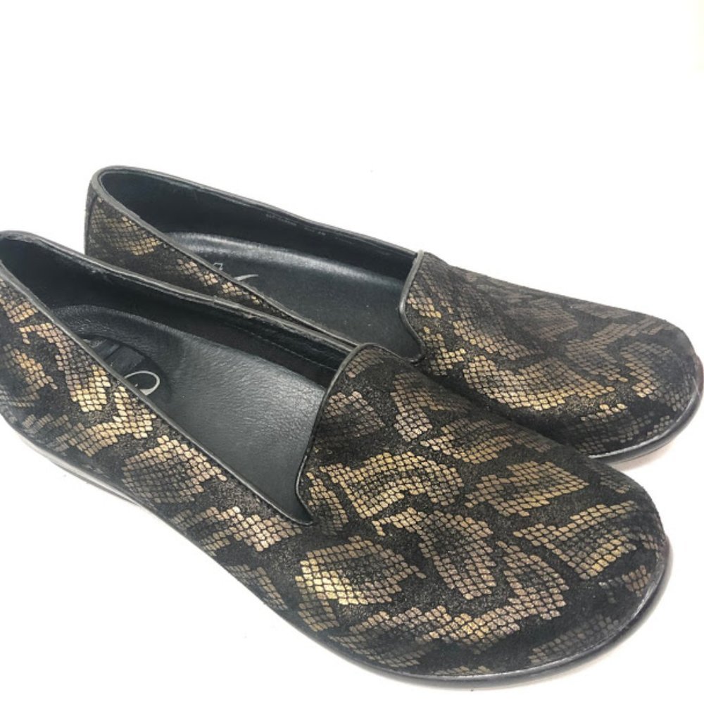 Dansko Snake Skin Slip On Loafers
